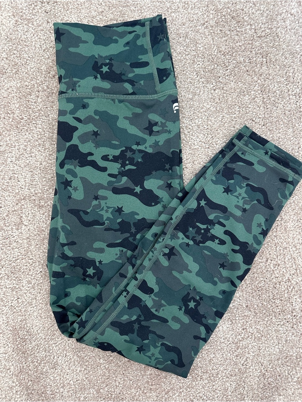 Fabletics Powerhold Camo Green Leggings